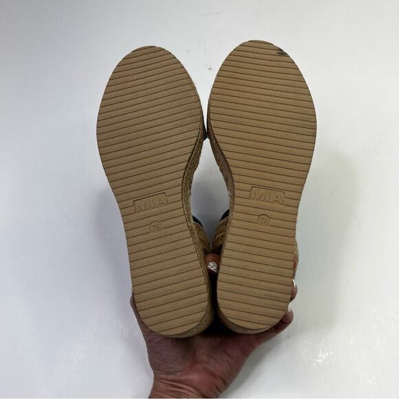 MIA Brittni Espadrille wedges blue white - 7.5 - Picture 9 of 12